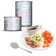 Mjamjam Blanchiert an Soße Blanchierte Pute mit reichlich Lachs an gedämpfter Zucchini an Soße 185g